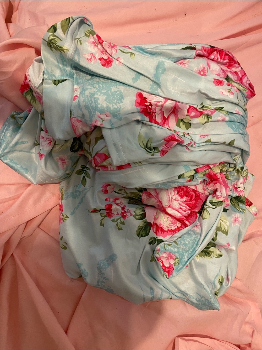 Mommy & me gown and baby swaddle